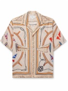 Rhude - Nautica Camp-Collar Printed Silk-Twill Shirt - Neutrals