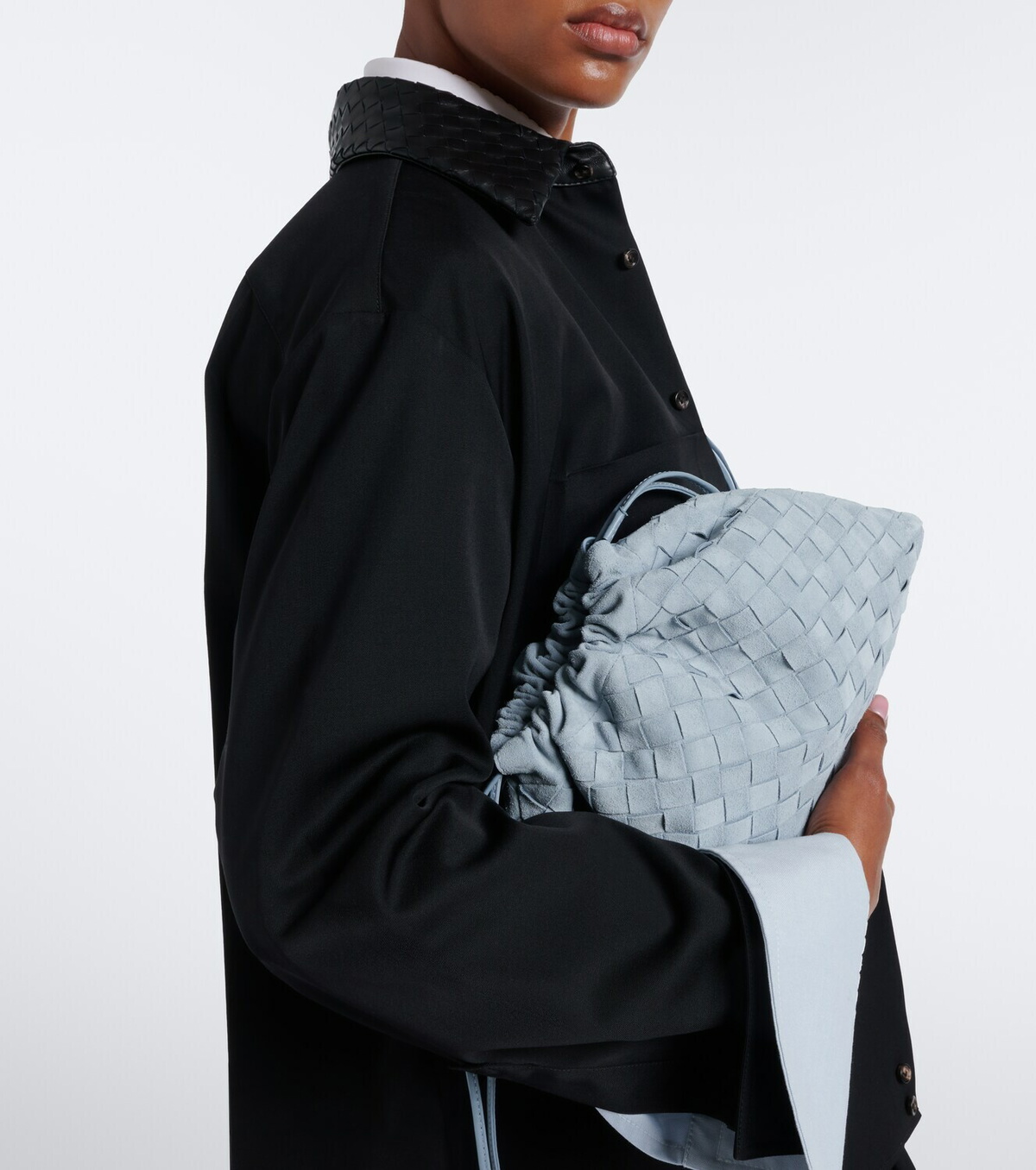 Bottega Veneta Dustbag Intrecciato Small suede pouch