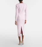 Roland Mouret Asymmetric draped crêpe midi dress