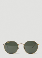 Ray-Ban - RB3565 Jack Circle Sunglasses in Gold