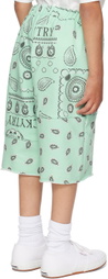Luckytry Kids Green Paisley Shorts