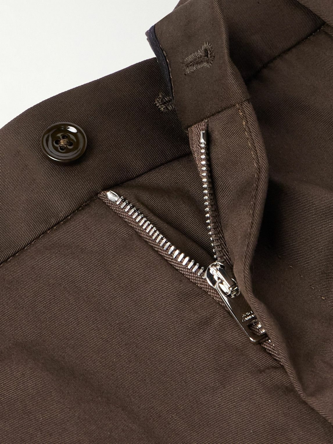 Dolce&Gabbana - Tapered Pleated Cotton-Blend Gabardine Trousers - Brown