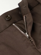 Dolce&Gabbana - Tapered Pleated Cotton-Blend Gabardine Trousers - Brown