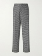 TOM FORD - Straight-Leg Sequin-Detailed Houndstooth Wool-Blend Suit Trousers - Black