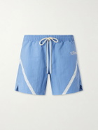Cherry Los Angeles - Logo-Printed Woven Straight-Leg Shorts - Blue