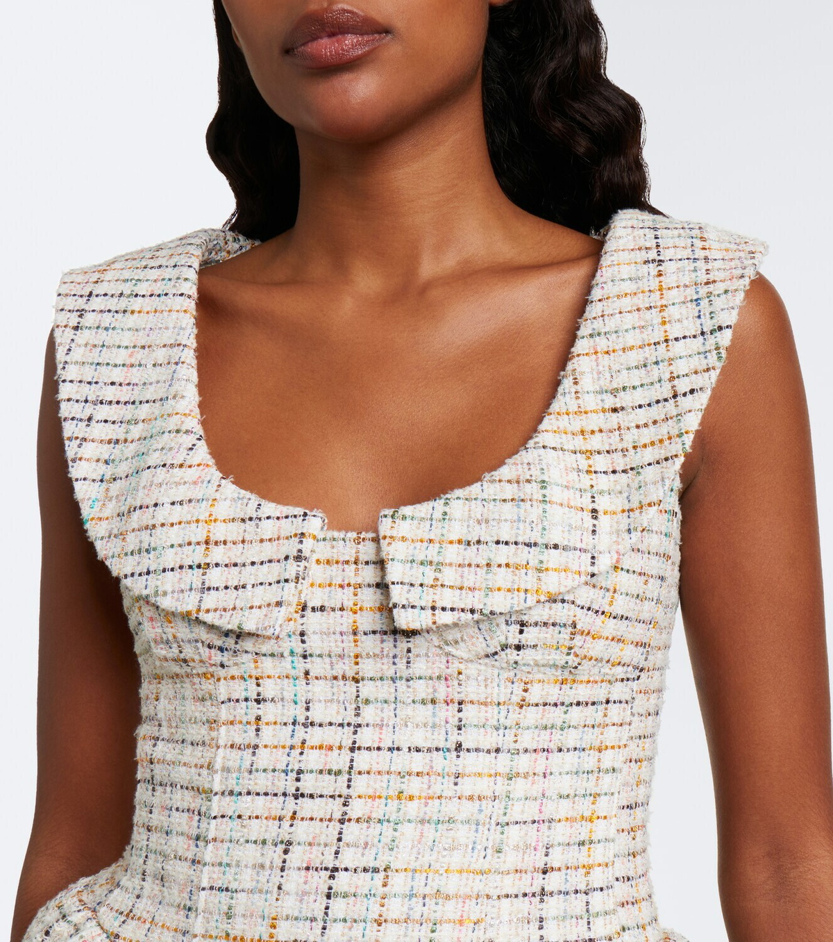 Shushu/Tong Cotton-blend tweed minidress