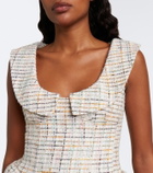 Shushu/Tong Cotton-blend tweed minidress