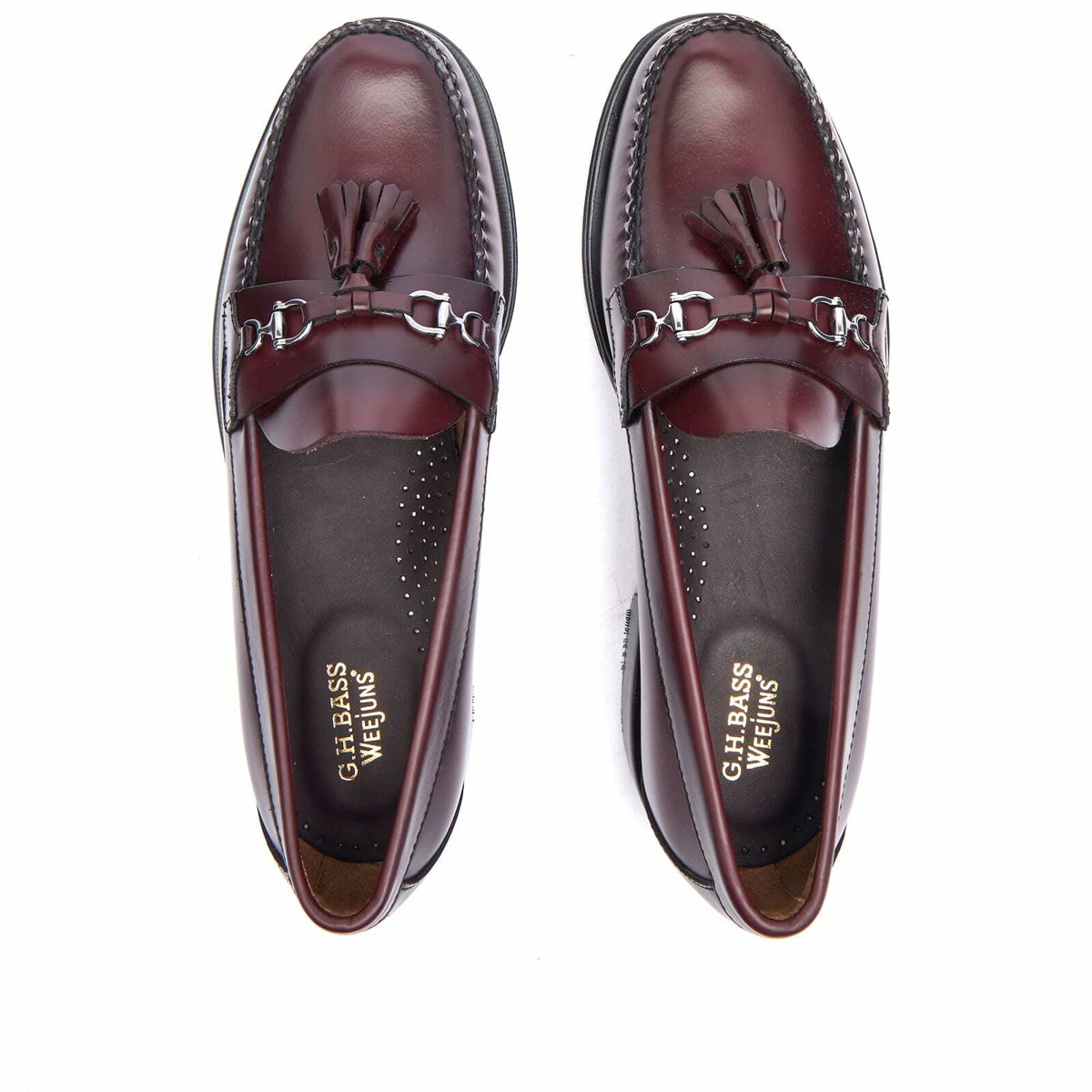 Bass Weejuns Men's Lincoln Tassel Horse Bit Loafer in Wine Leather Bass ...