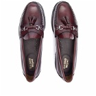 Bass Weejuns Men's Lincoln Tassel Horse Bit Loafer in Wine Leather