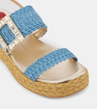 Roger Vivier Espa 60 raffia platform slingback sandals
