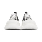 Alexander McQueen Black and White Canvas Platform Sneakers
