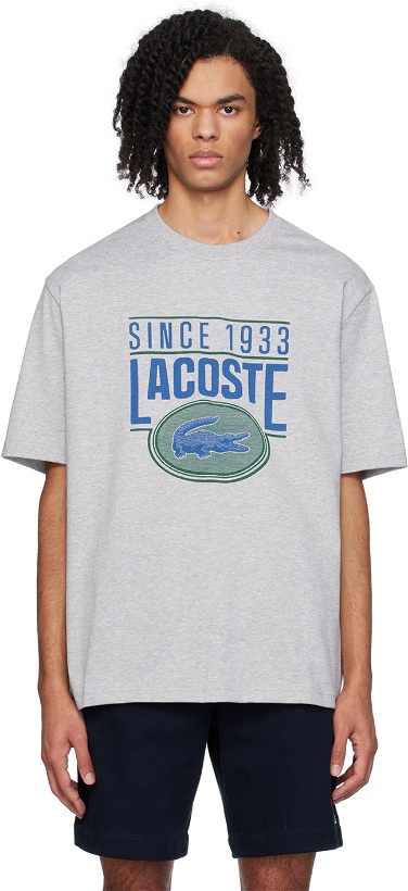 Photo: Lacoste Gray Graphic T-Shirt