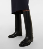 The Row - Grunge leather knee-high boots