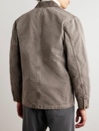 Carhartt WIP - Michigan Corduroy-Trimmed Organic Cotton-Canvas Chore Jacket - Gray