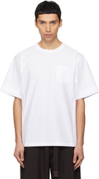 sacai White Cotton Jersey T-shirt