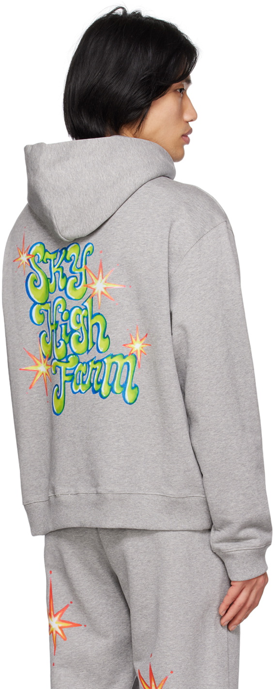 Sky High Farm Workwear Gray Firework Hoodie Sky High Farm Workwear