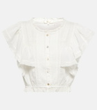 LoveShackFancy Nora lace-trimmed cotton top