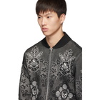 Alexander McQueen Black and White Ivy Lace Bomber Jacket