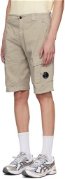 C.P. Company Gray Cargo Pocket Shorts