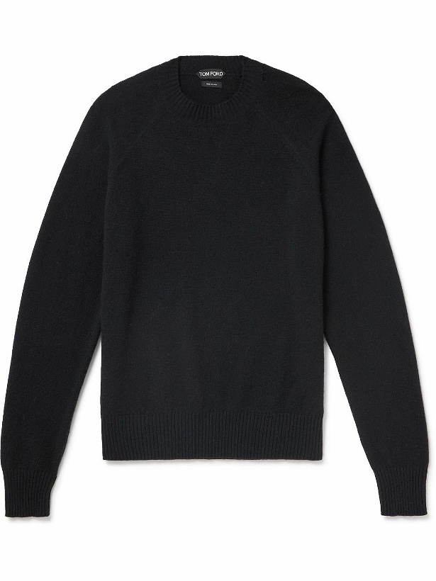 Photo: TOM FORD - Wool and Cashmere-Blend Sweater - Black