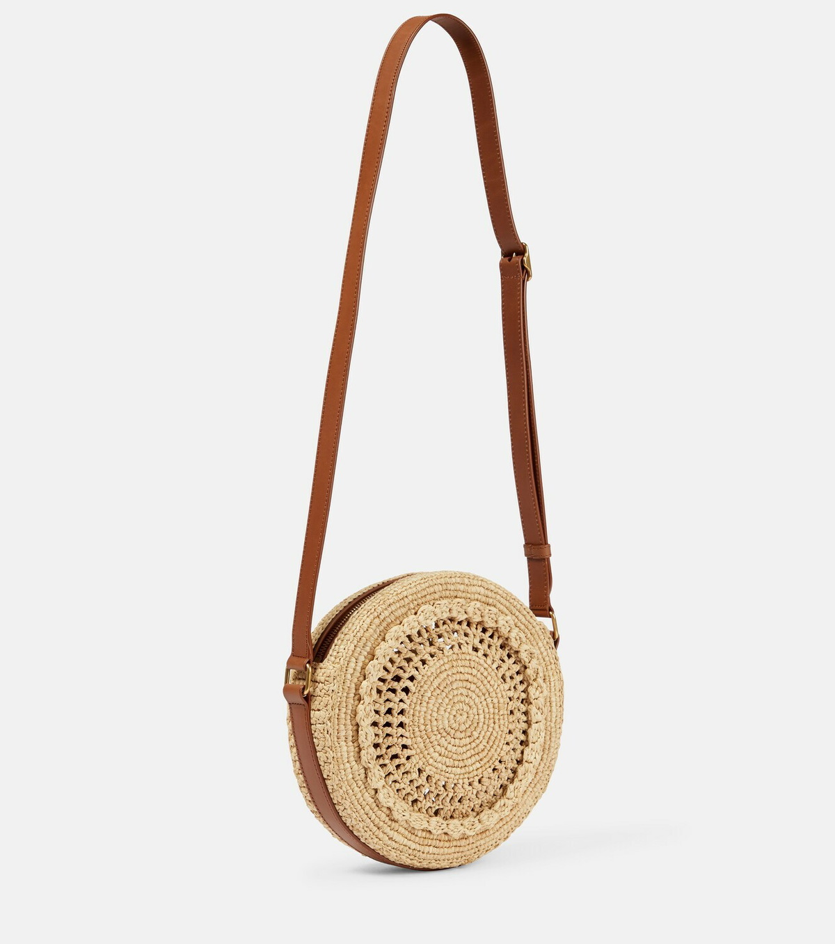 Saint Laurent Small raffia crossbody bag