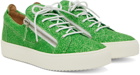 Giuseppe Zanotti Green Glitter Frankie Sneakers