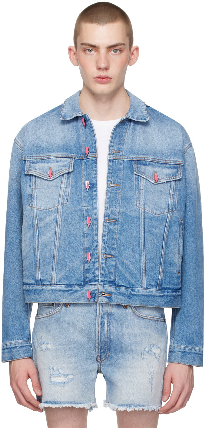 Members of the Rage Blue Faded Denim Jacket