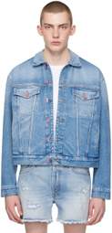 Members of the Rage Blue Faded Denim Jacket
