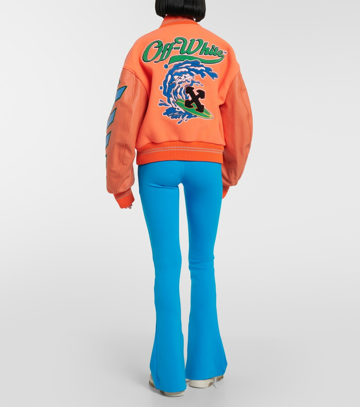 Off-White - Appliqué wool-blend bomber jacket