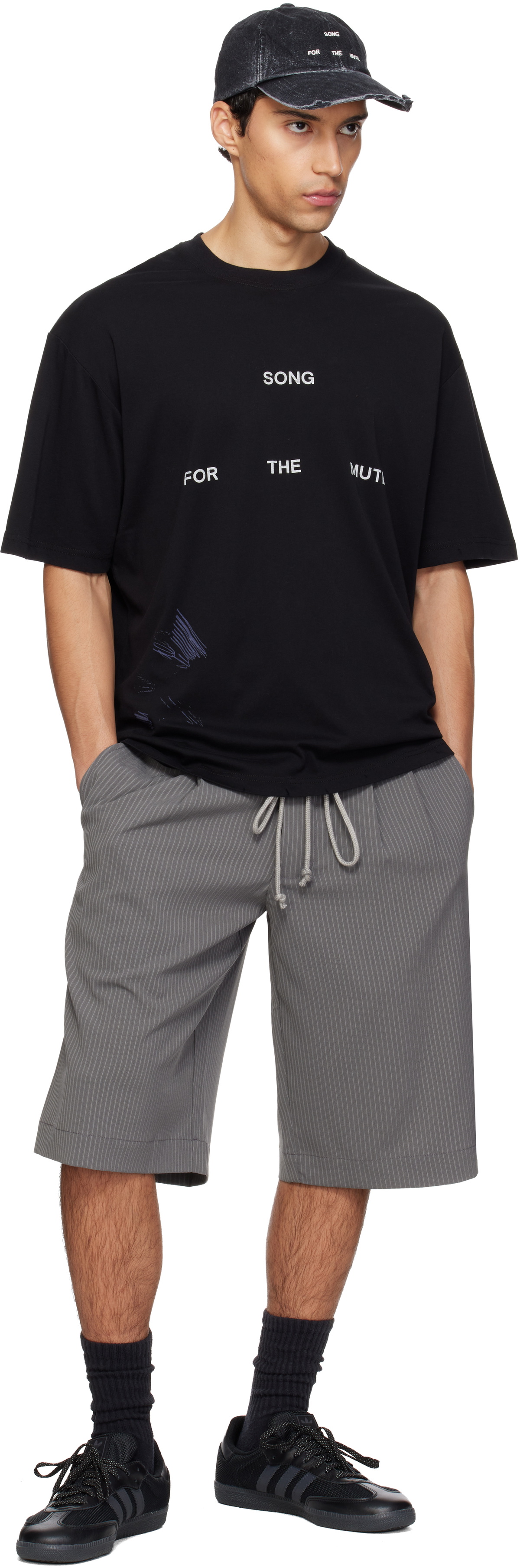 Song for the Mute Gray Double Pleated Shorts