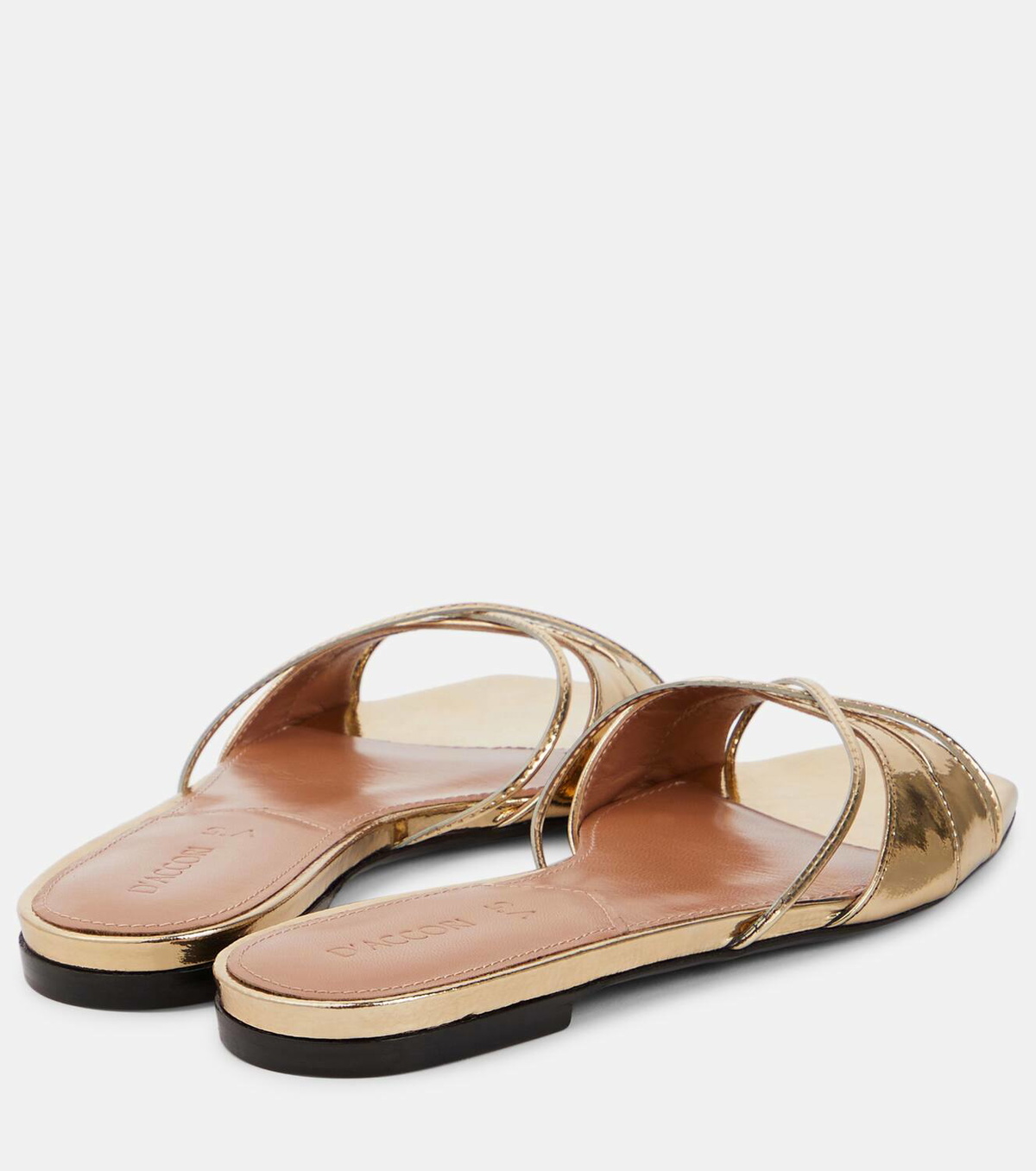 D'Accori Lust metallic leather slides