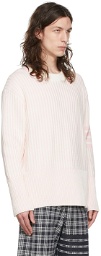 Thom Browne Pink 4-Bar Sweater
