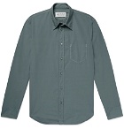 Maison Margiela - Slim-Fit Garment-Dyed Cotton-Poplin Shirt - Gray green