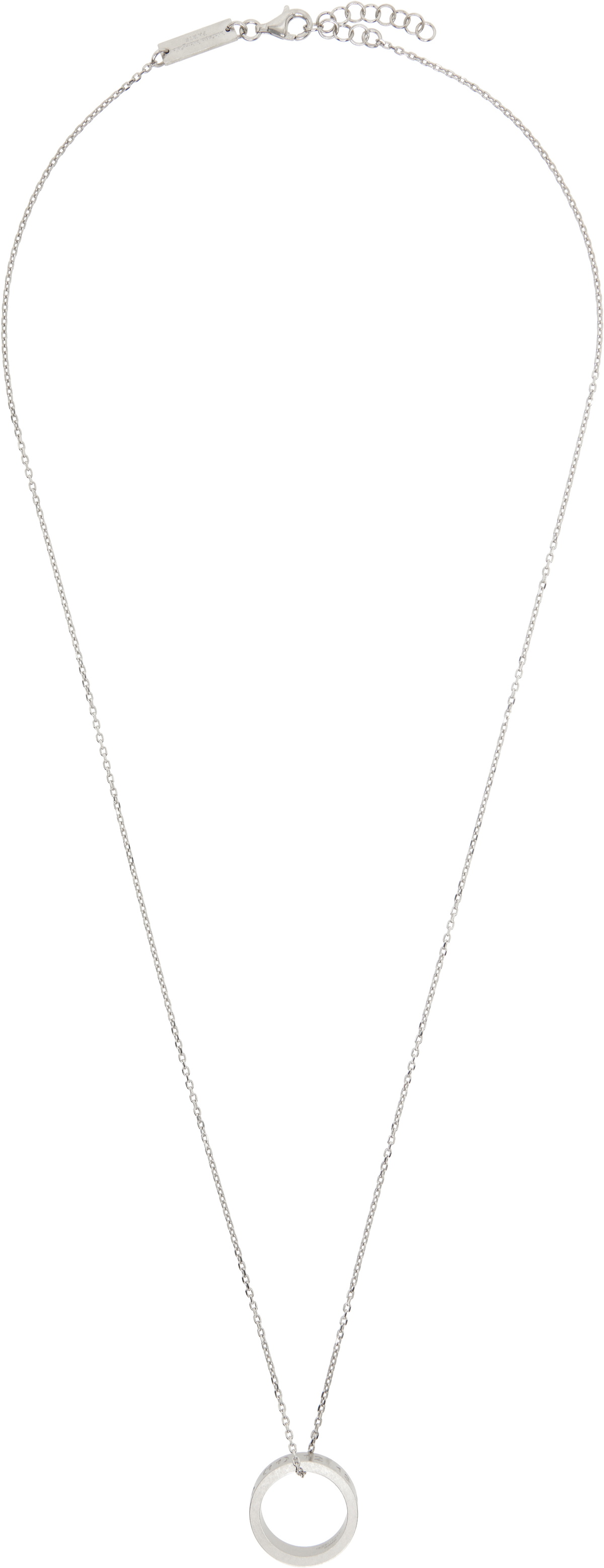 Maison Margiela Twisted Number Logo Bar Necklace Maison Margiela