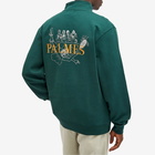 Palmes Men's Stumble Zip Sweatshirt in Dark Green