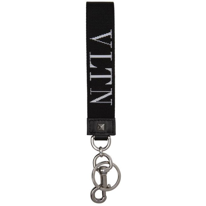 Photo: Valentino Black Valentino Garavani VLTN Keychain