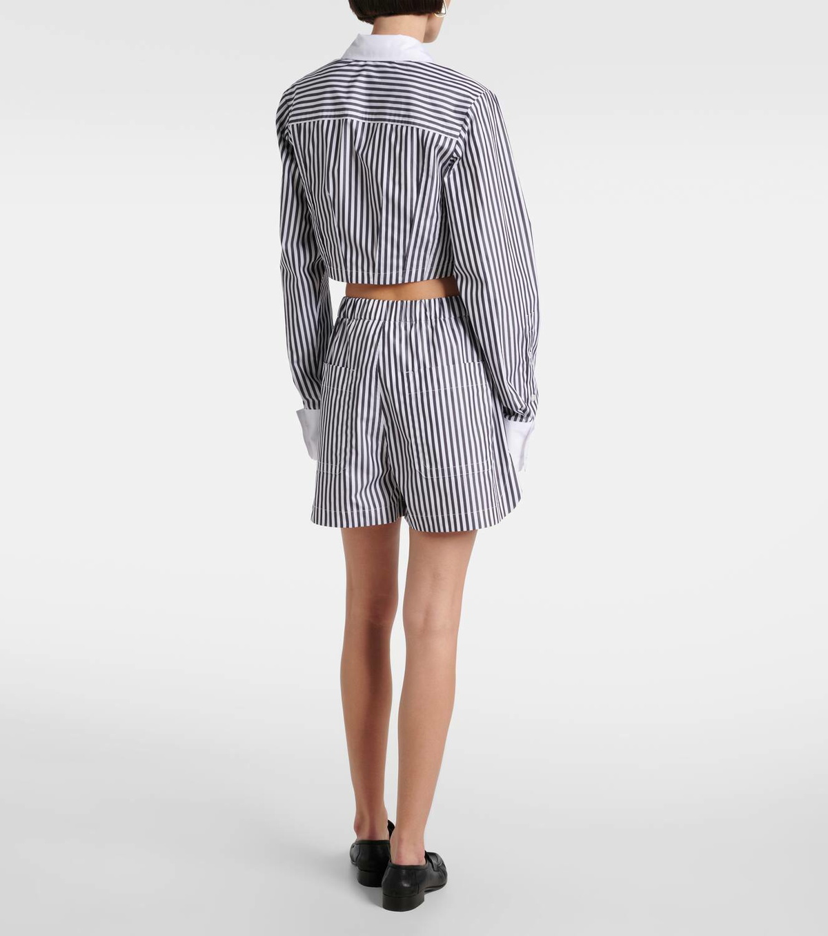 Sportmax Muscari striped cotton shorts