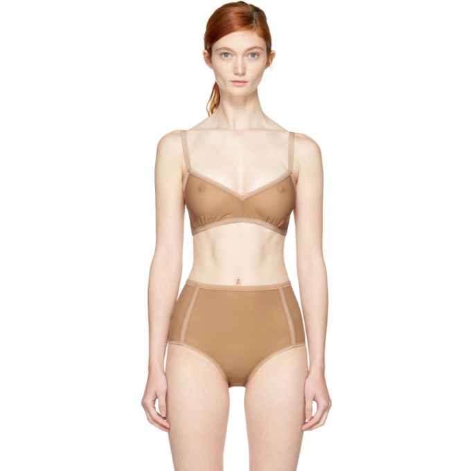 Photo: Land of Women Tan Mesh Classic Bra