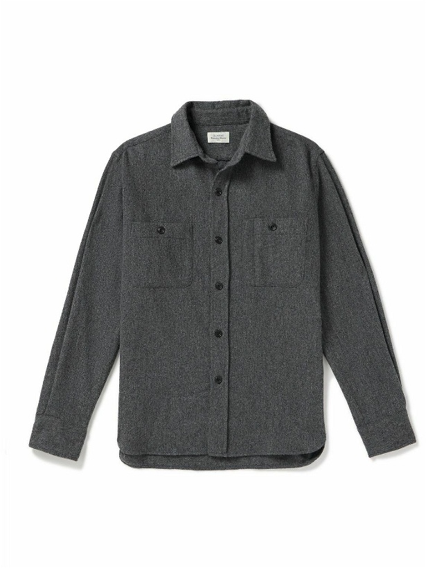 Photo: Hartford - Percey Recycled Wool-Blend Flannel Overshirt - Gray