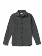 Hartford - Percey Recycled Wool-Blend Flannel Overshirt - Gray