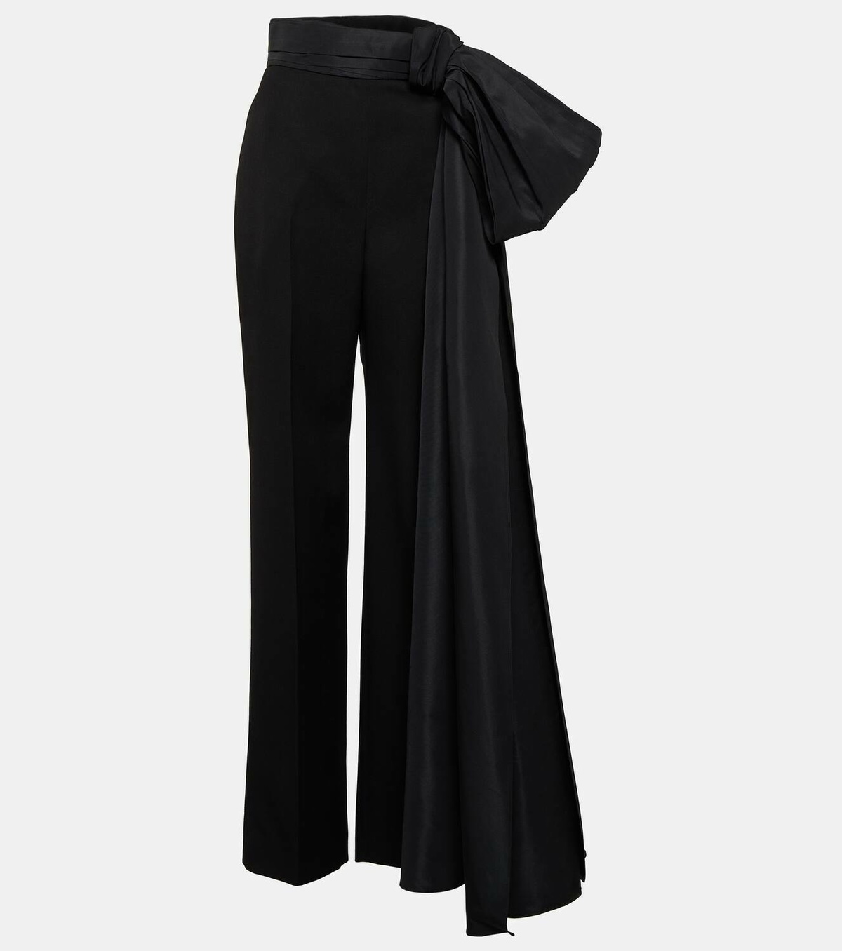 Alexander McQueen Bow-detail wool tuxedo pants Alexander McQueen