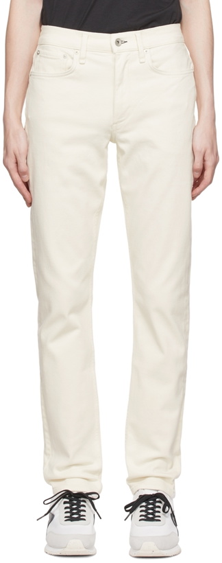 Photo: rag & bone Off-White Loopback Jeans