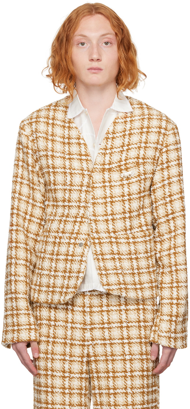 young n sang Brown Harvest Cardigan