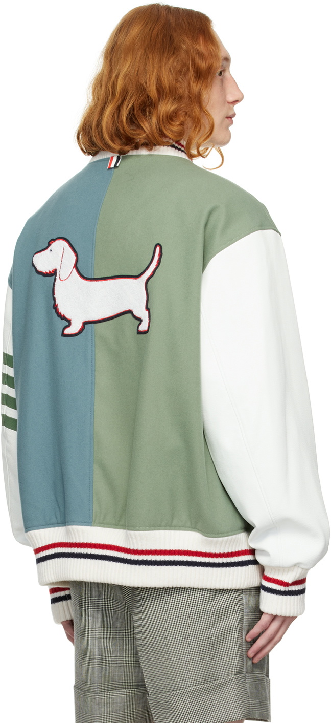 Thom Browne Blue & Green Lobster Bomber Jacket Thom Browne