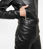 Perfect Moment Belted faux leather ski suit