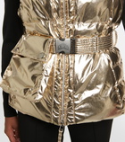 Jet Set Gardena metallic puffer vest