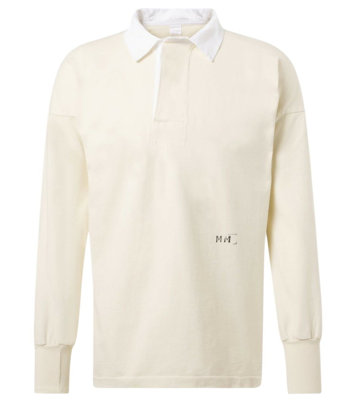 Photo: Maison Margiela Logo cotton jersey polo shirt
