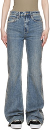 Ksubi Blue Soho Frayed Jeans