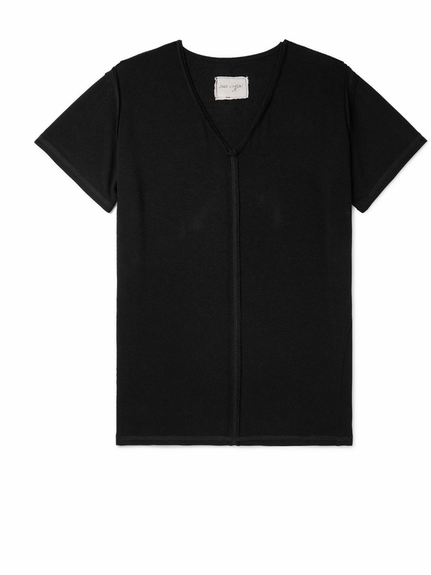 Greg Lauren Blue V-Neck T-Shirt Greg Lauren