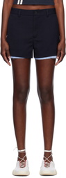 AMBUSH Navy Layered Suit Shorts